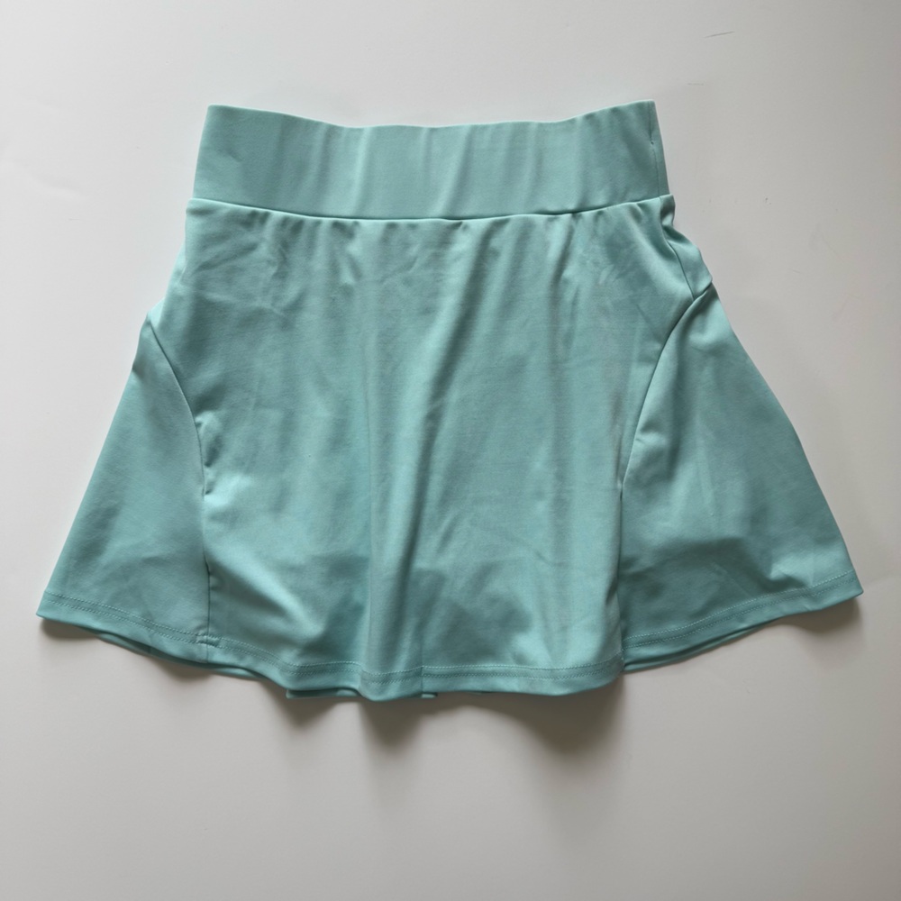 Light Teal Tennis Skort with Elastic Waistband - S